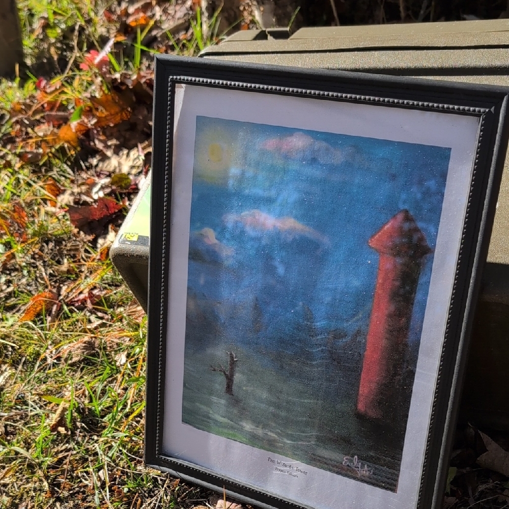 "the Wizards Tower" Vintage Print fairygodmother Emily Jean